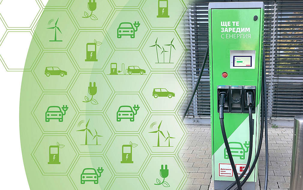 Изображение на зарядна станция за електромобили