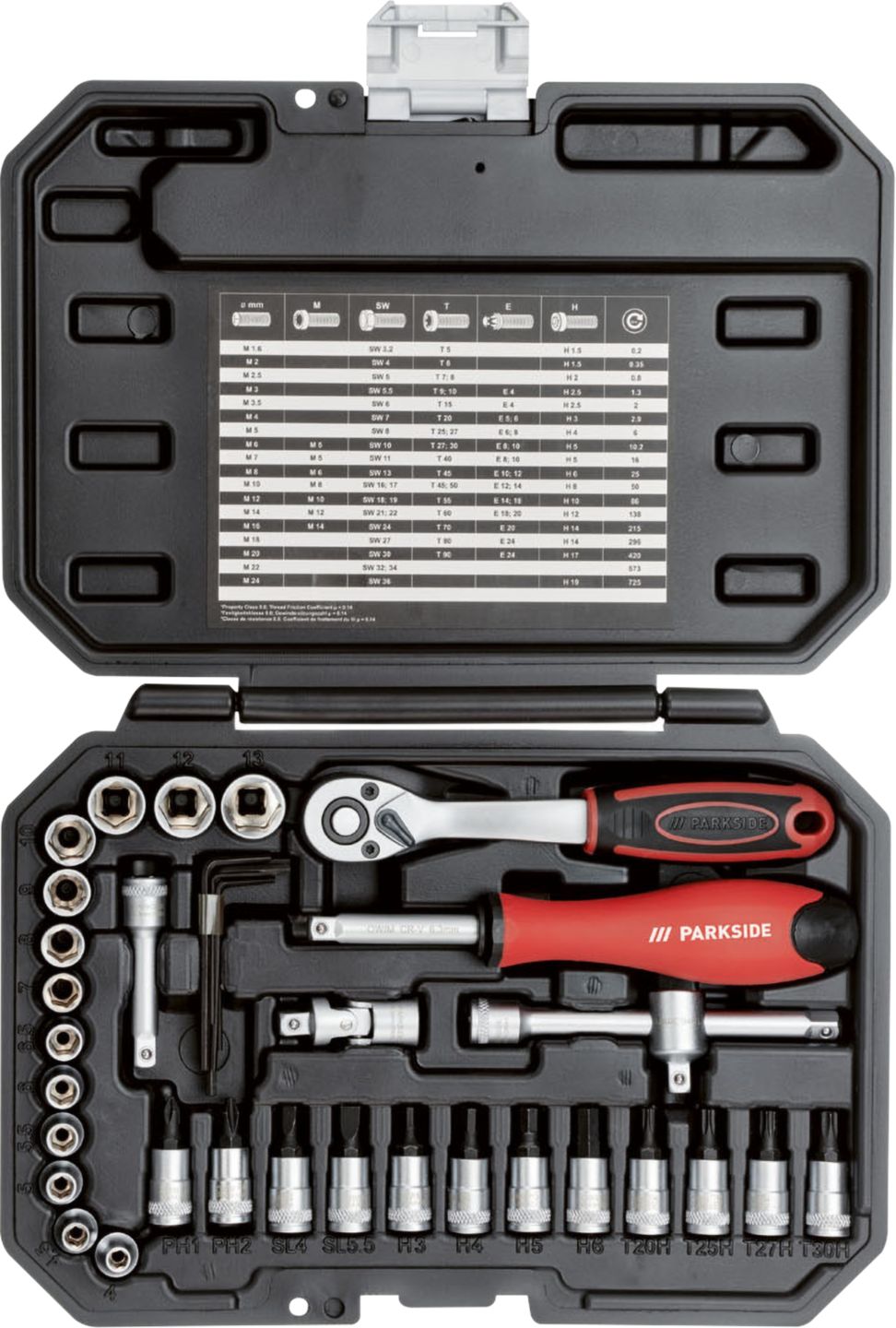 Parkside Set nasadnih ključeva
1/4" 36/1