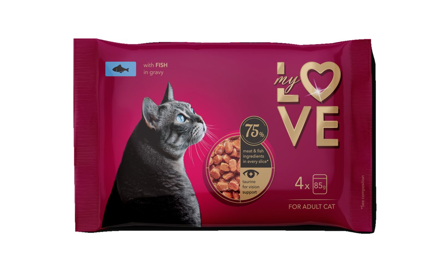 Изображение на MY LOVE Храна за котки пауч
различни видове