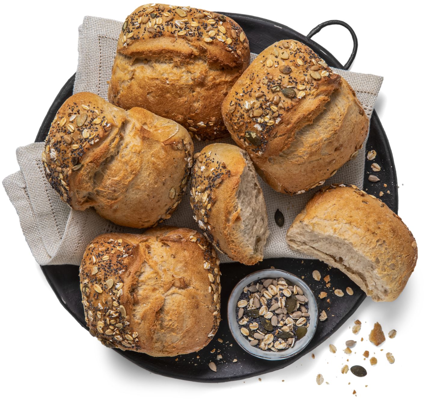 Bauernbrötchen mit Saaten