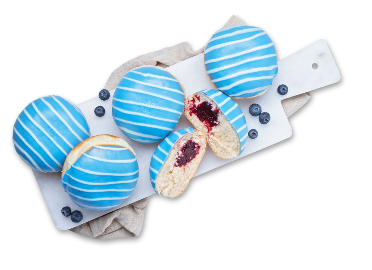 Berliner/Pfannkuchen Blau-Weiß