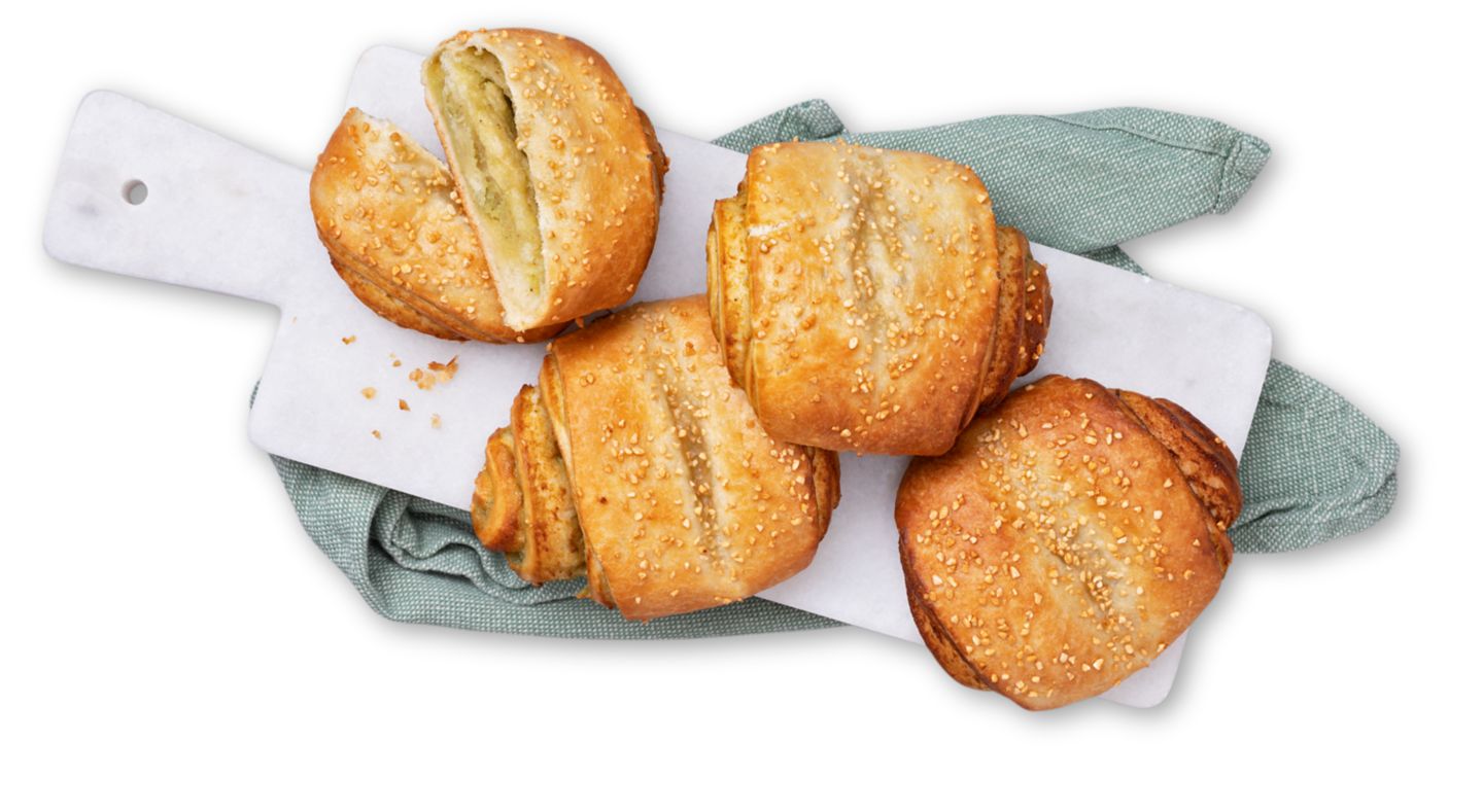 Franzbrötchen mit Pistaziencreme