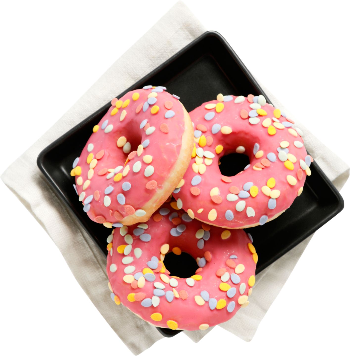 Donut růžový s kytičkami