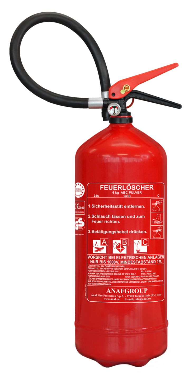 ANAFGROUP Pulverfeuerlöscher 6 kg
