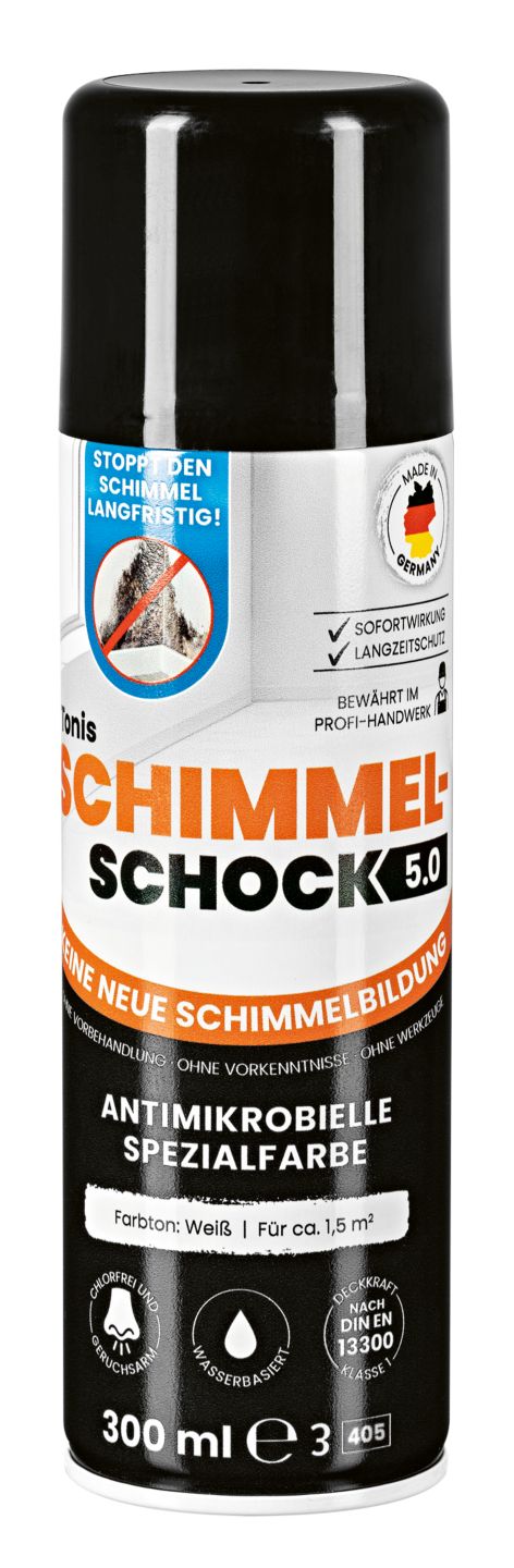 TONIS SCHIMMELSCHOCK 5.0 Anti-Schimmel-Farbe Weiß 300-ml-Dose