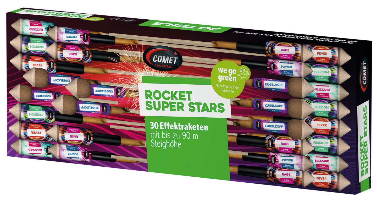 COMET Mega-Raketen-Sortiment »Rocket Super Stars«