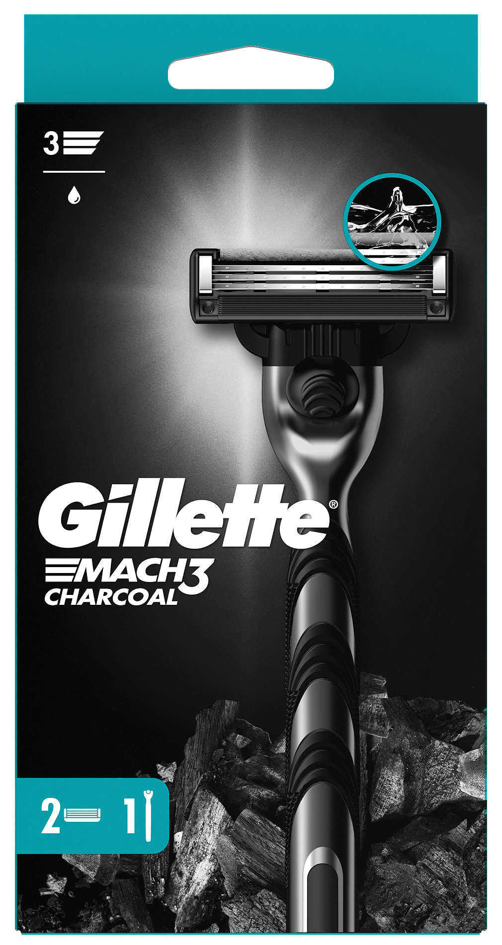 Zdjęcie oferty Gillette Mach 3 Charcol Maszynka systemowa