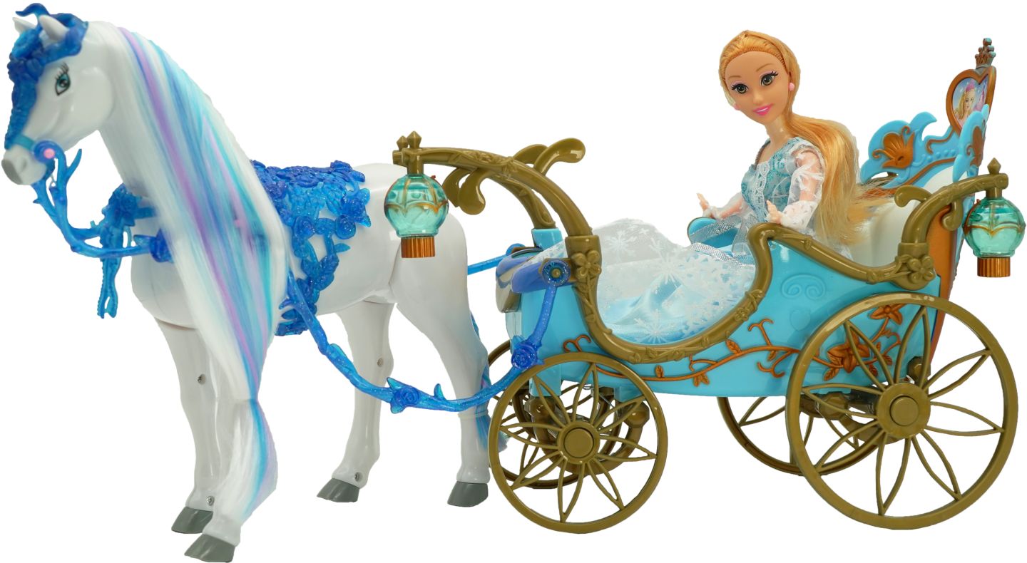 Bábika s koňom a kočom