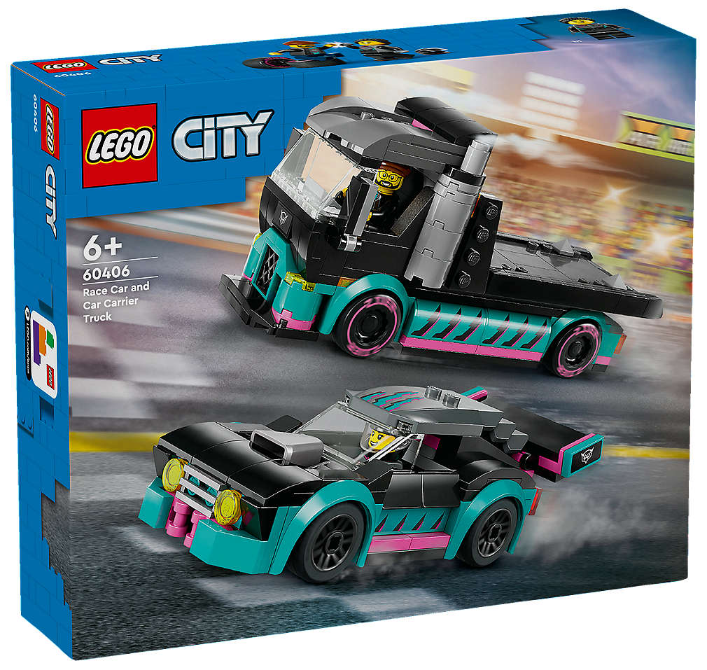 Zdjęcie oferty LEGO CITY GV Samochód wyścigowy i laweta 60406