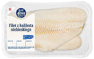K-Blue Bay Halibut,  filet bez skóry