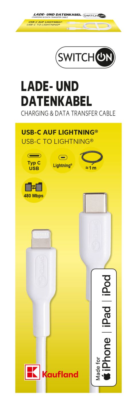 SWITCH ON® Daten- und Ladekabel USB-C auf Lightning