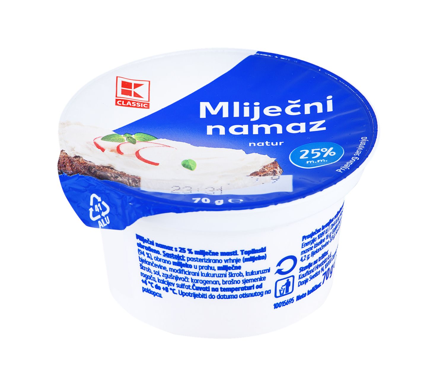 K-Classic Mliječni namaz natur
MPC 2.5.2025=0,55€