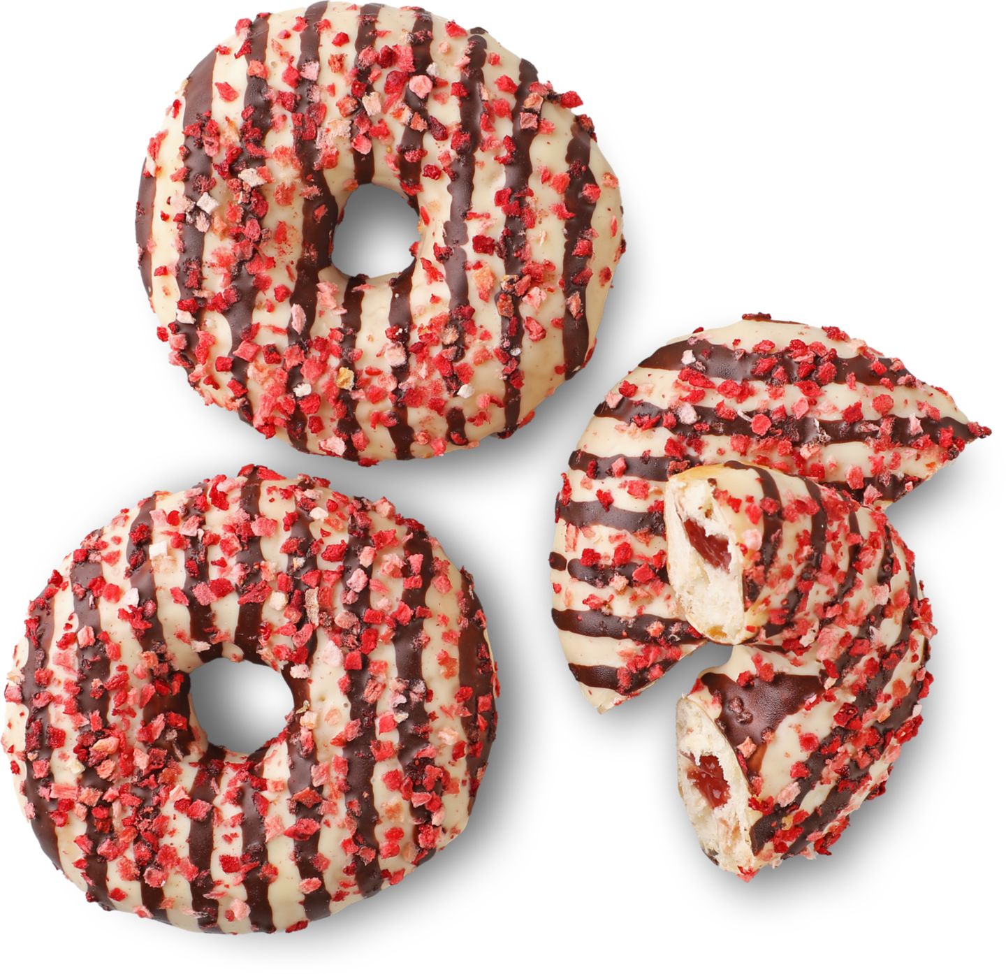 Donut s jahodovou náplňou 73 g