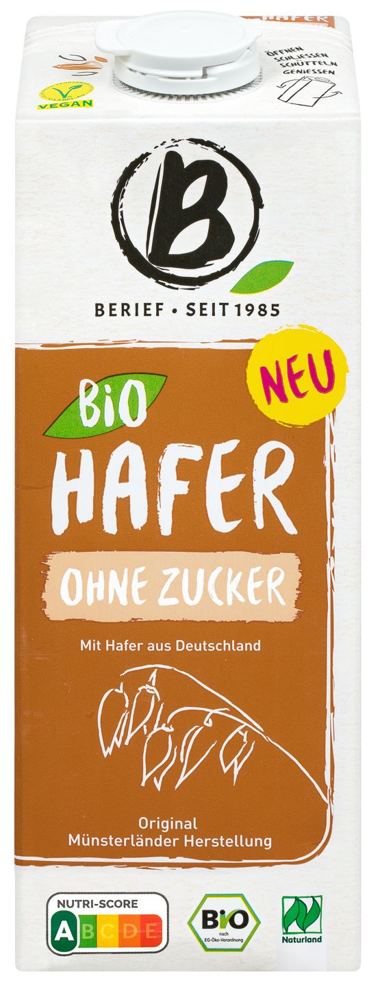 BERIEF Bio-Hafer- oder -Mandeldrink