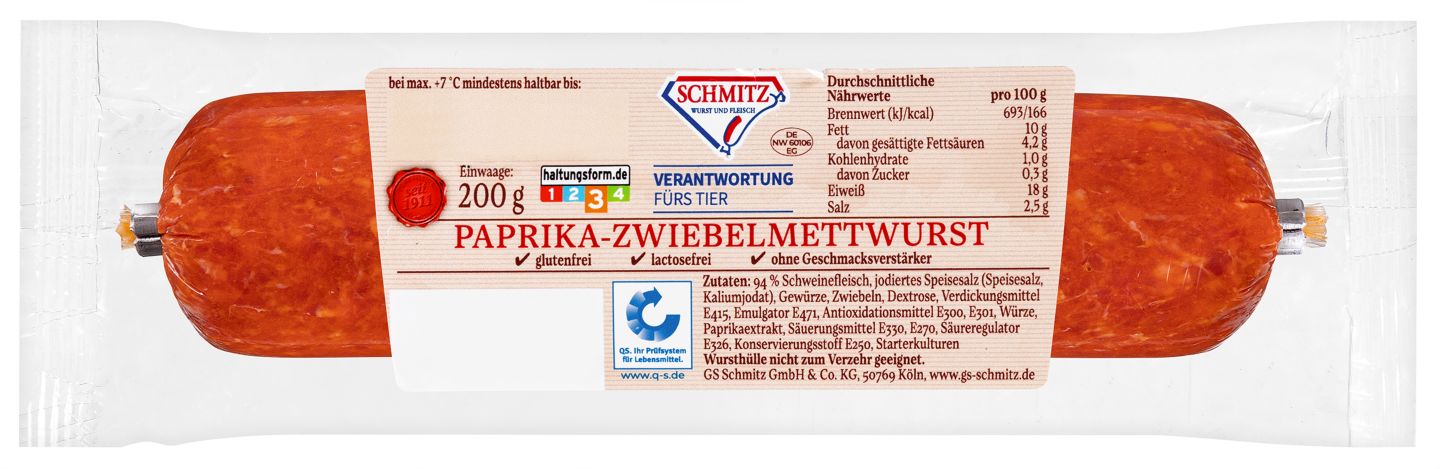 SCHMITZ Zwiebelmettwurst