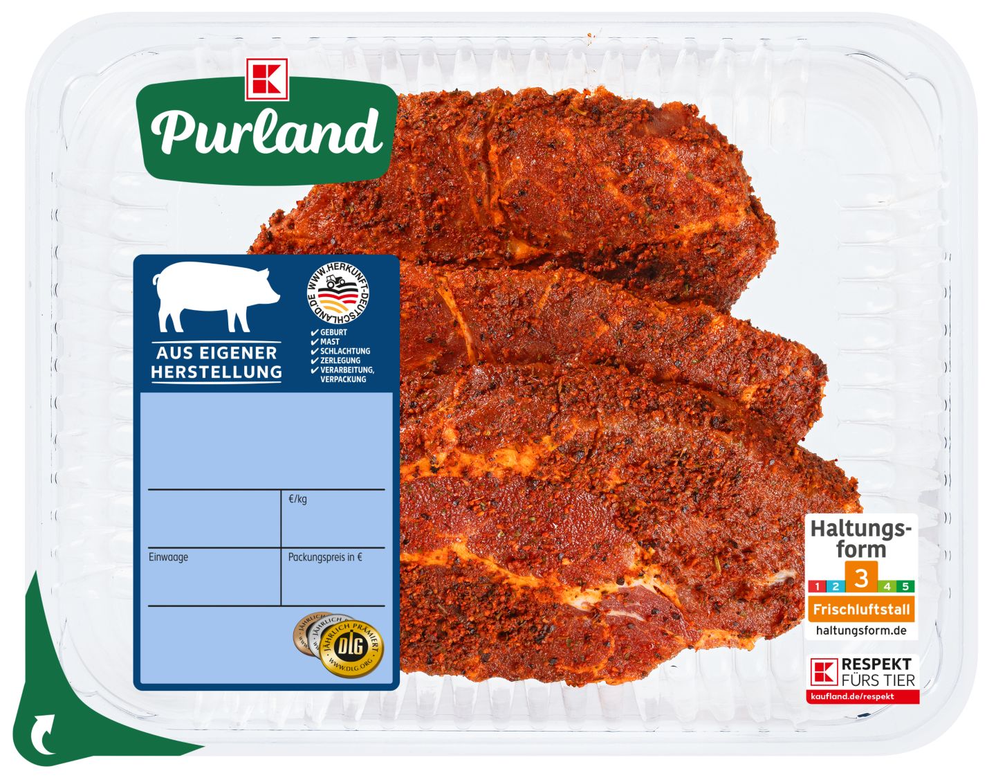K-PURLAND Schweinenackensteak Texas Style