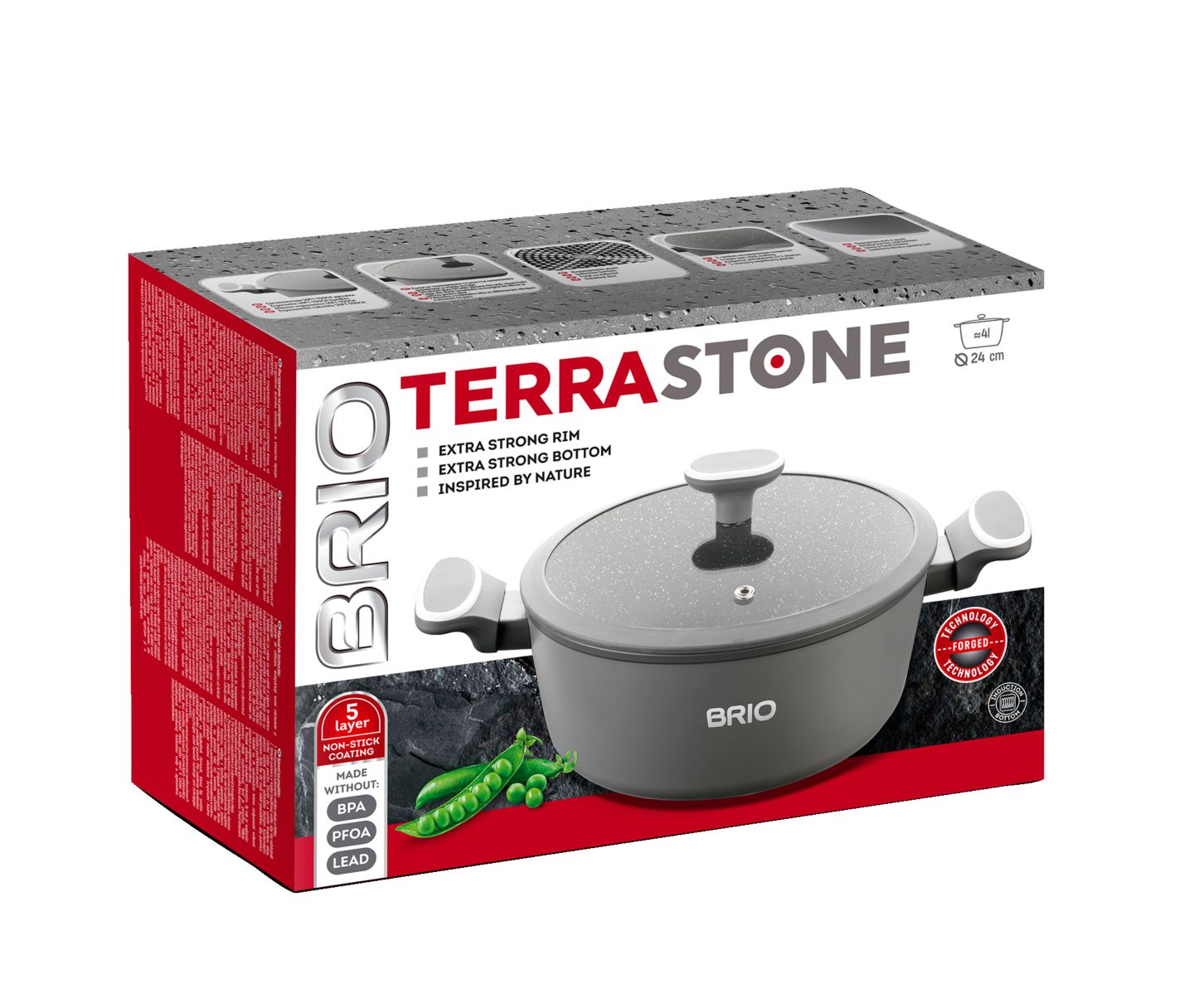 Изображение на BRIO Тенджера Terra Stone
4 л