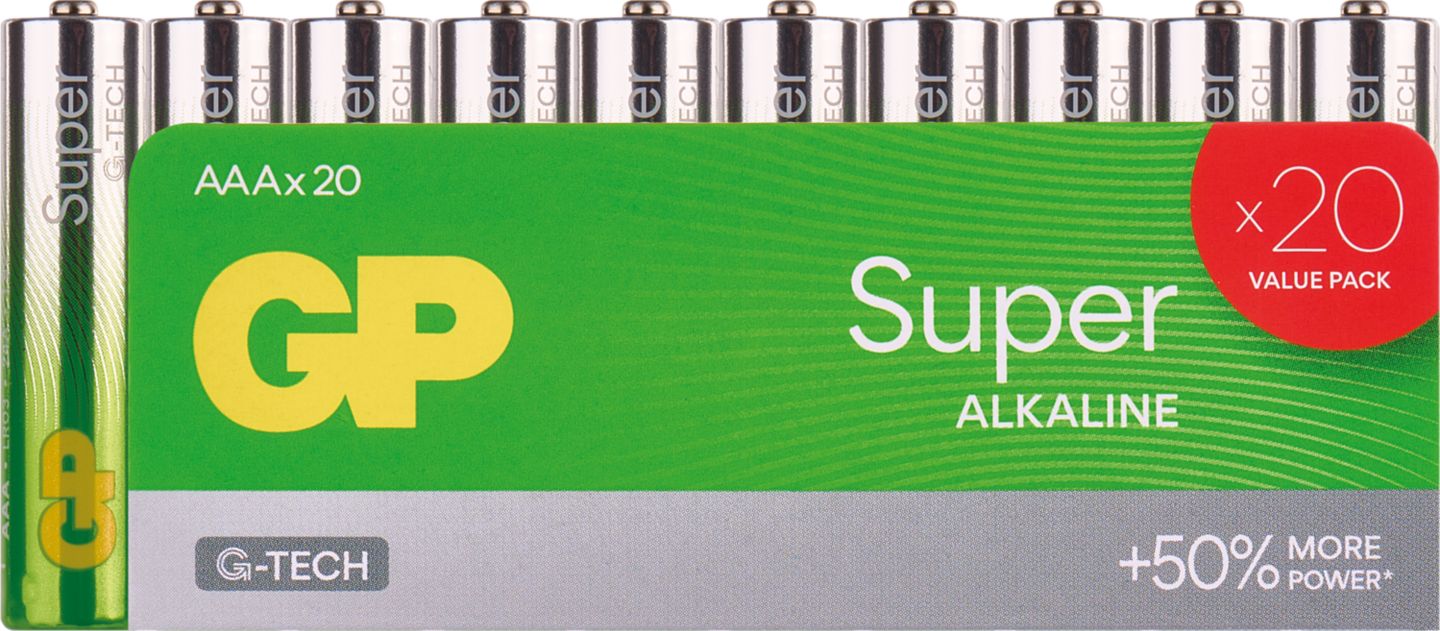 GP Alkalické batérie Super, AAA