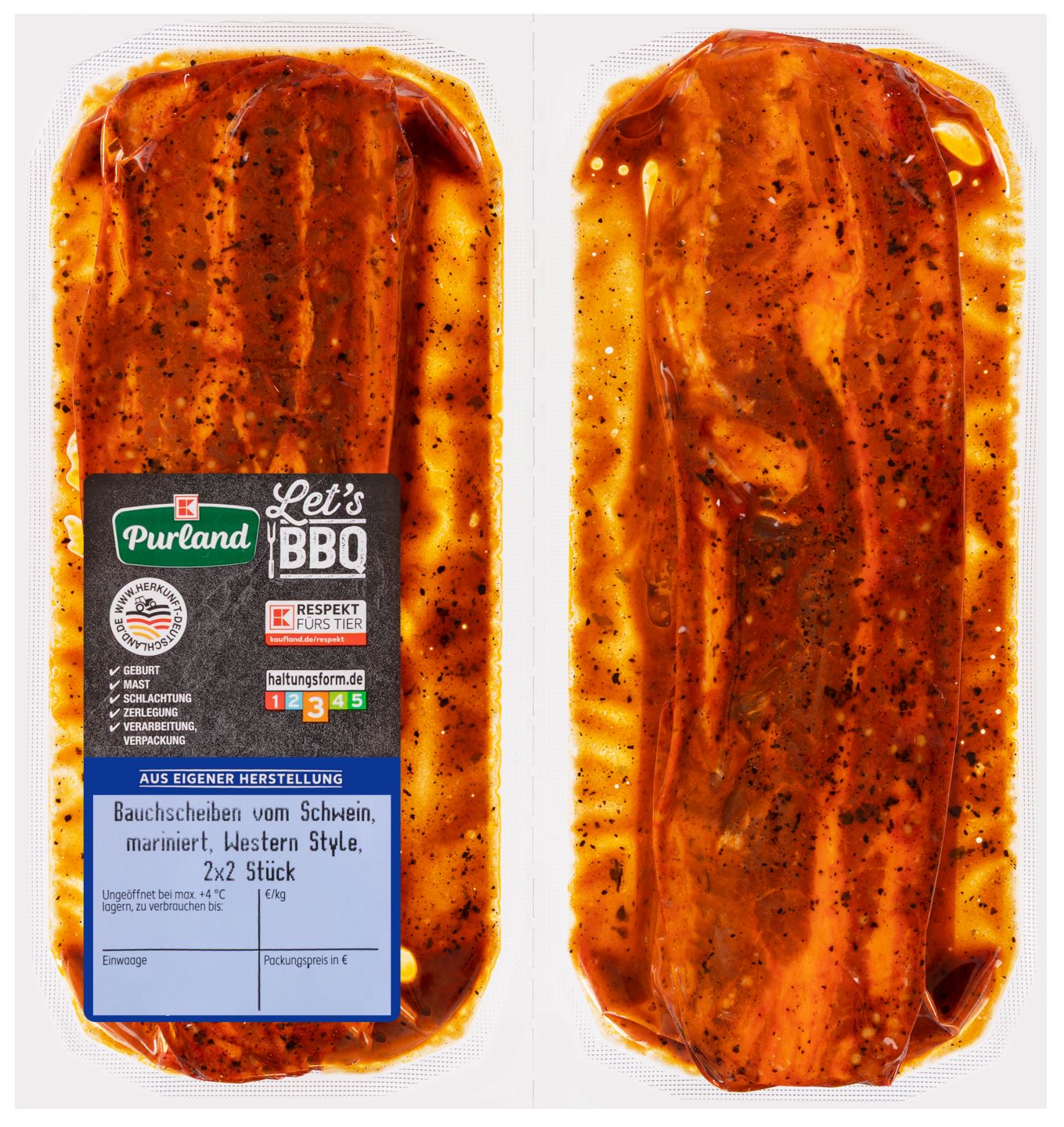 K-PURLAND Bauchscheiben Western Style vom Schwein