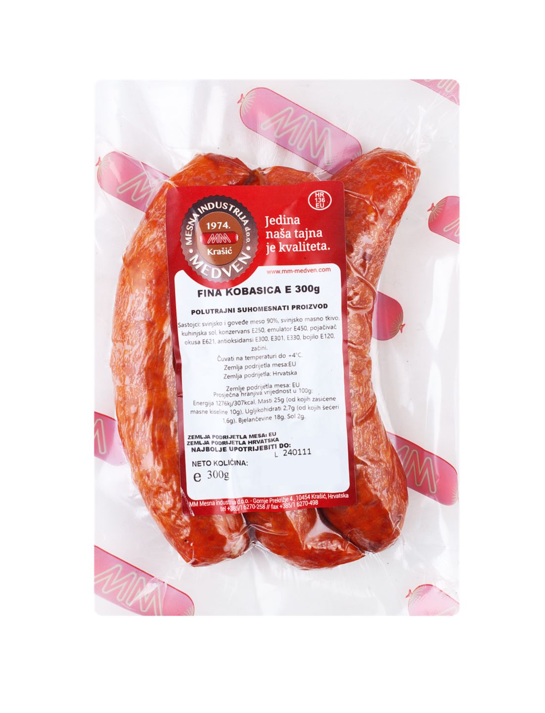 Medven Fina kobasica
MPC 2.5.2025=3,59€