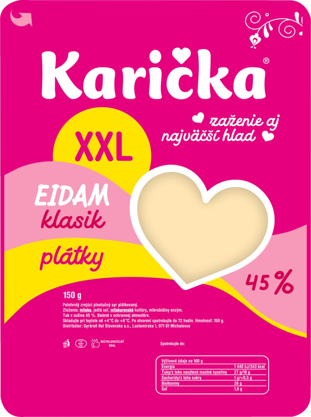 Karička Eidam klasik Polotvrdý syr