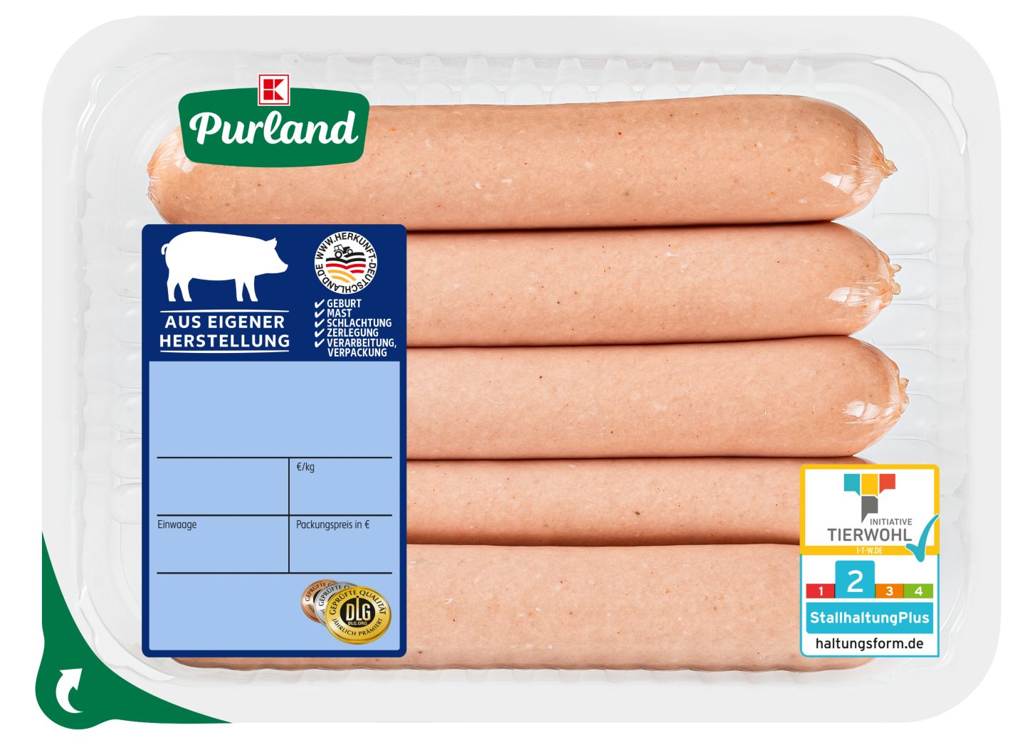 K-PURLAND Feine Bratwurst vom Schwein