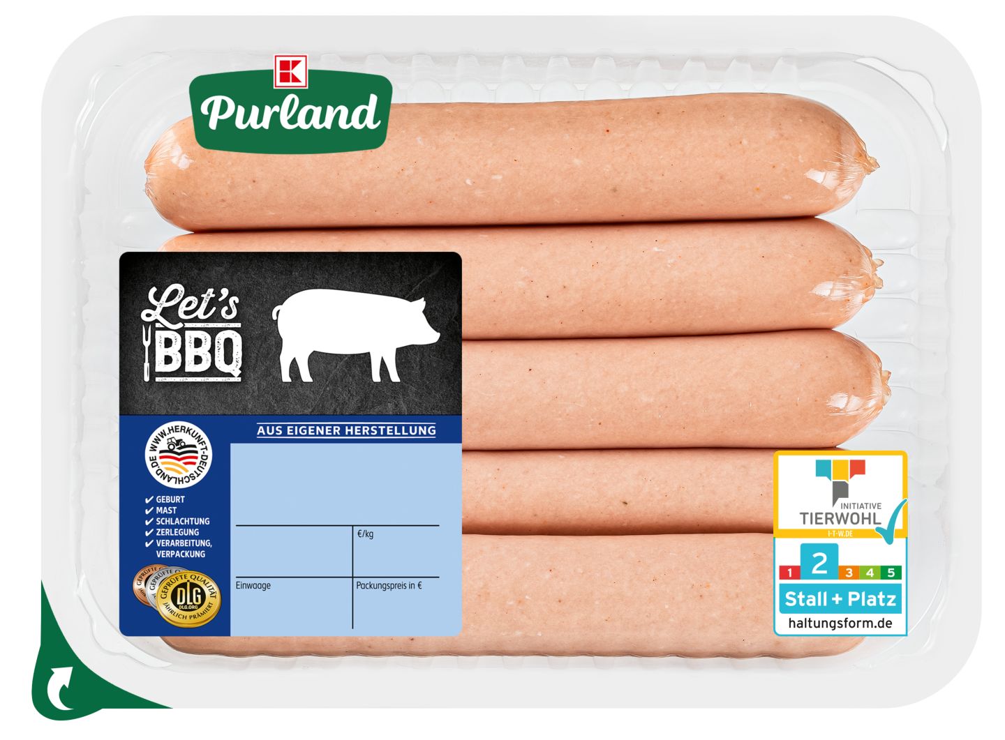 K-PURLAND Feine Bratwurst vom Schwein