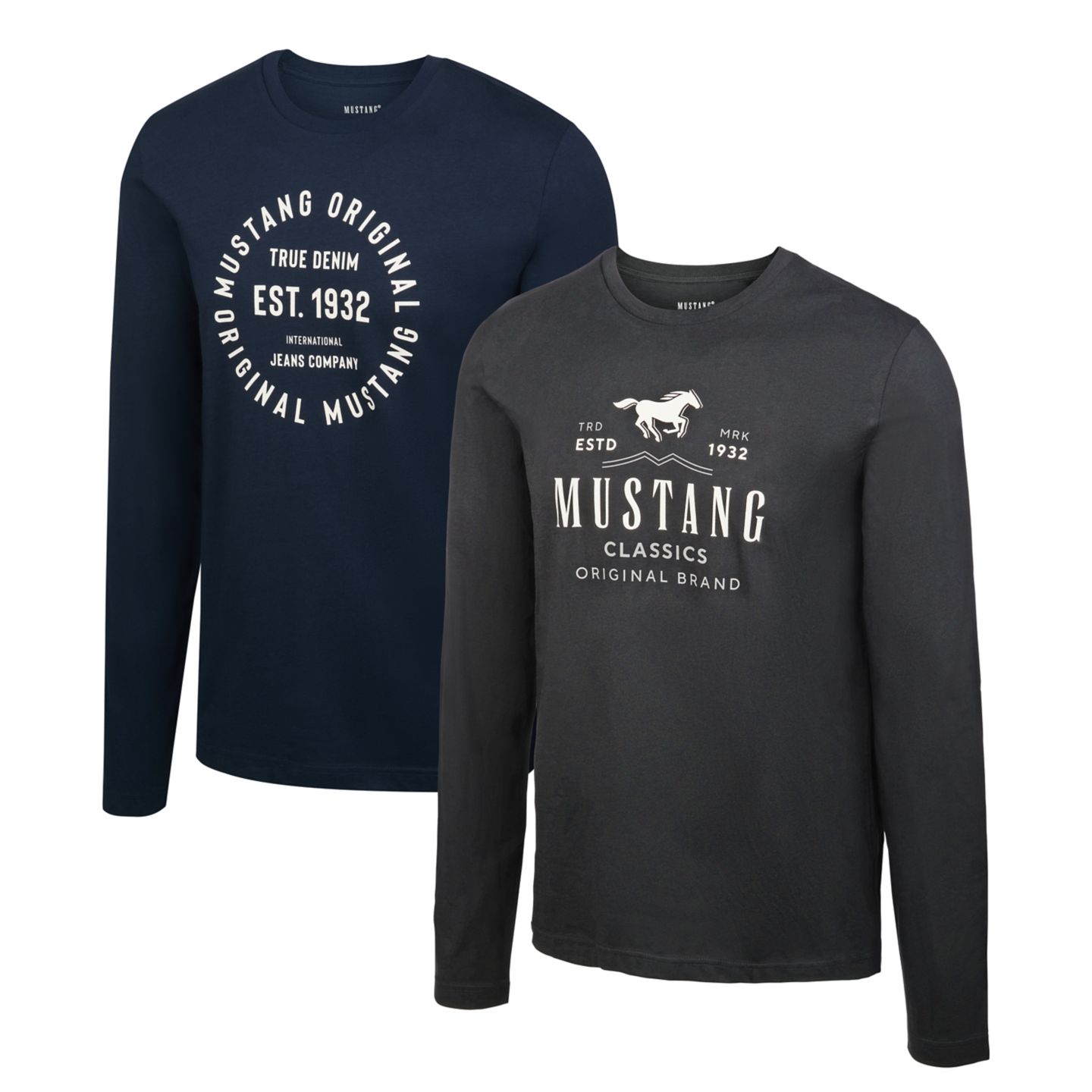 MUSTANG Herren-Langarm-Shirt