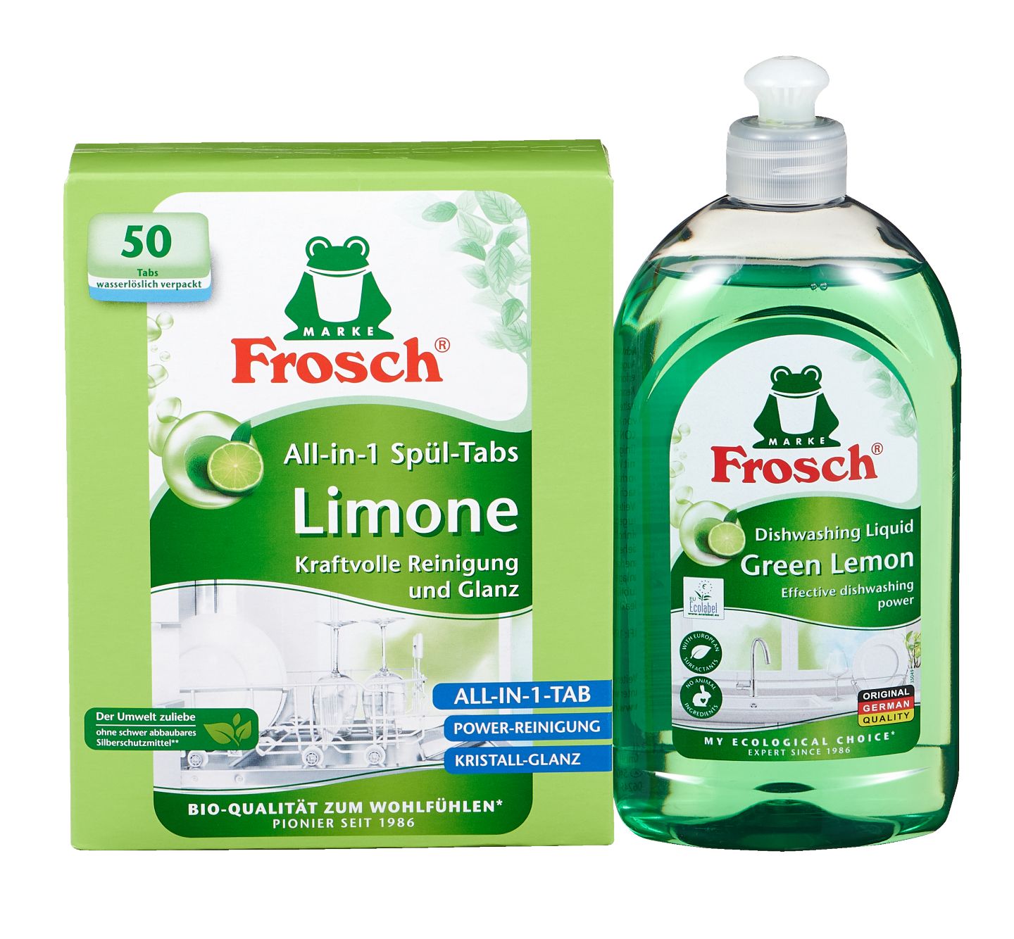 Изображение на Frosch Таблетки за съдомиялна и
Препарат за съдове