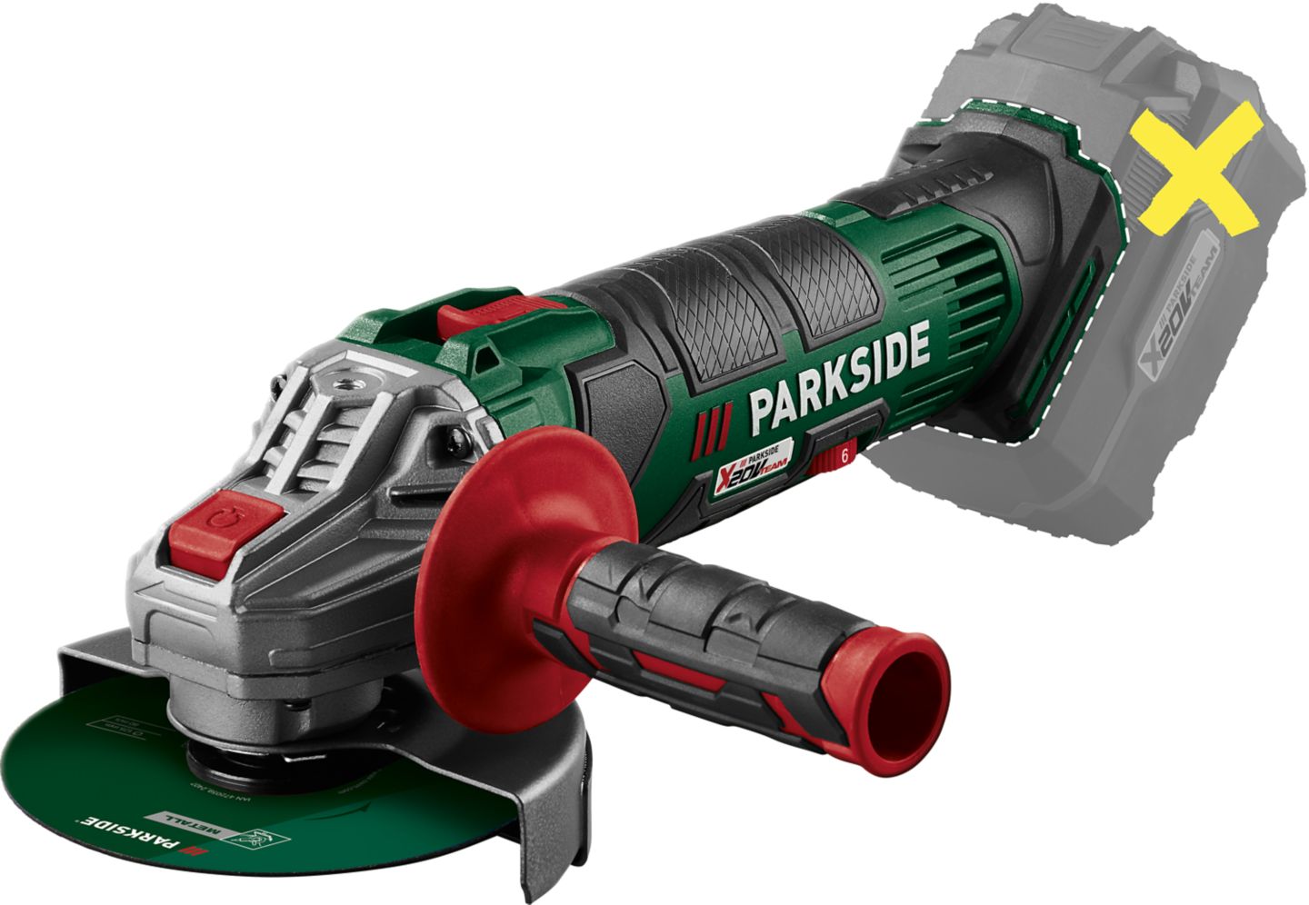 PARKSIDE® Akku-Winkelschleifer 20 V »PWSA 20-Li G4« ohne Akku
