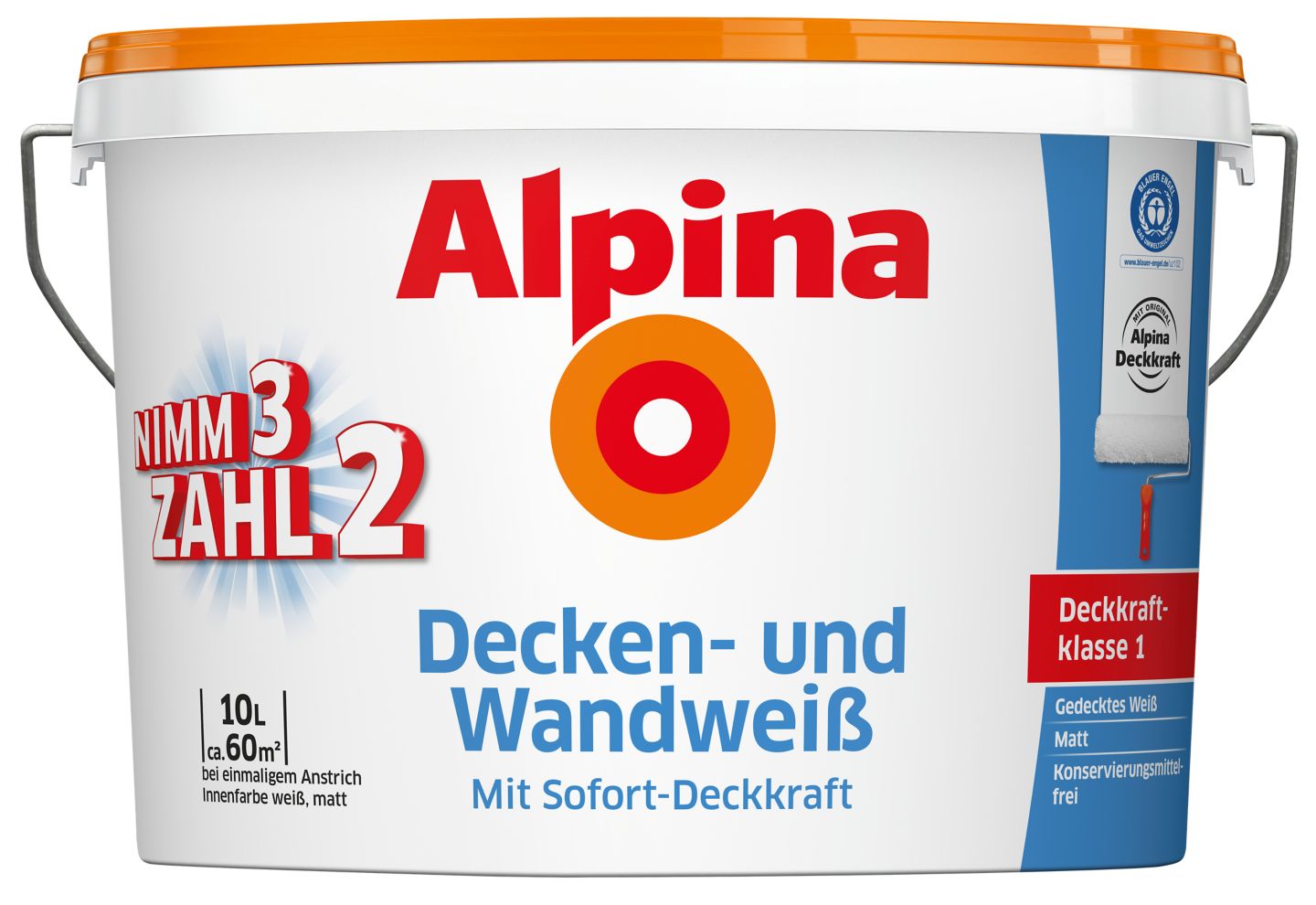 ALPINA Decken- und Wandweiß 10 l