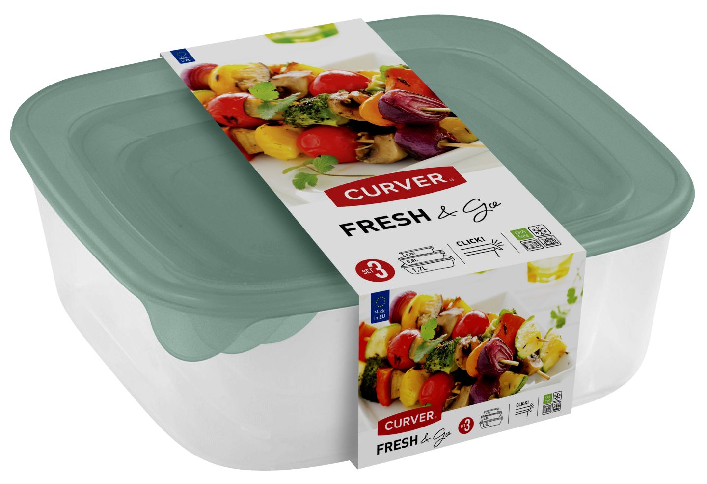 CURVER Frischhaltedosen-Set »Fresh & Go« rechteckig