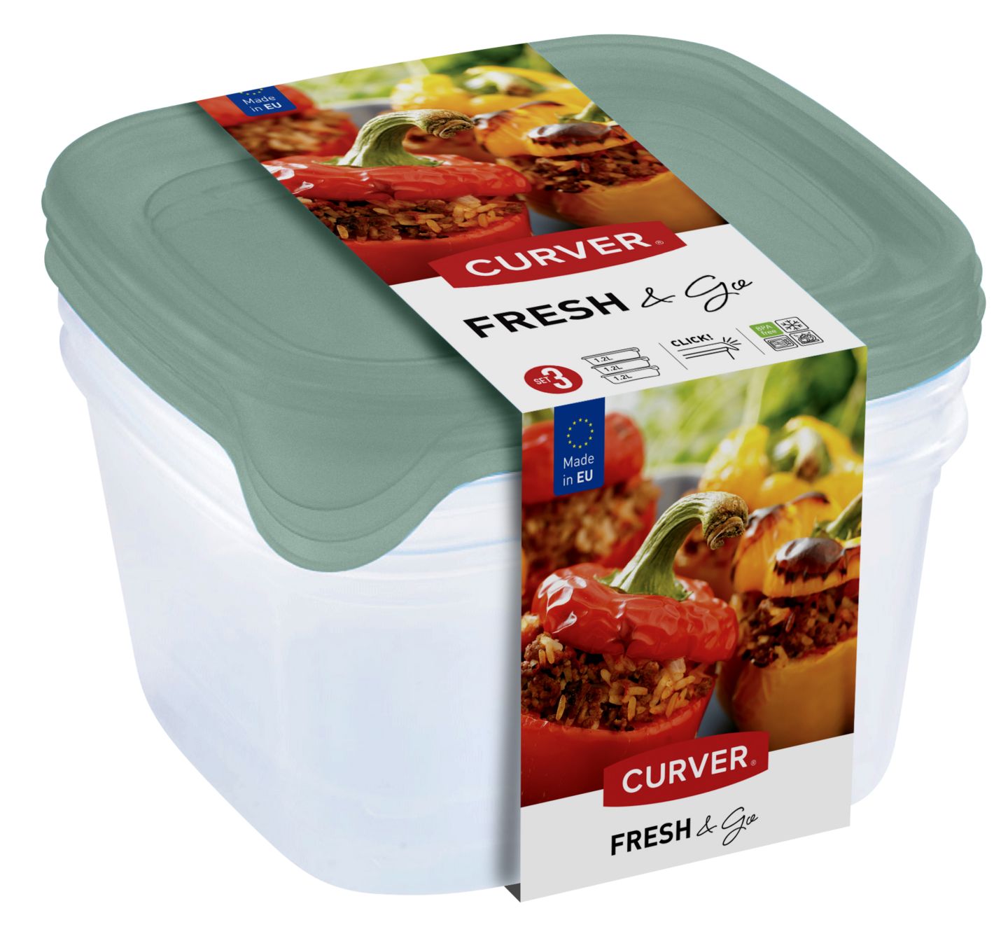 CURVER Frischhaltedosen »Fresh & Go« quadratisch