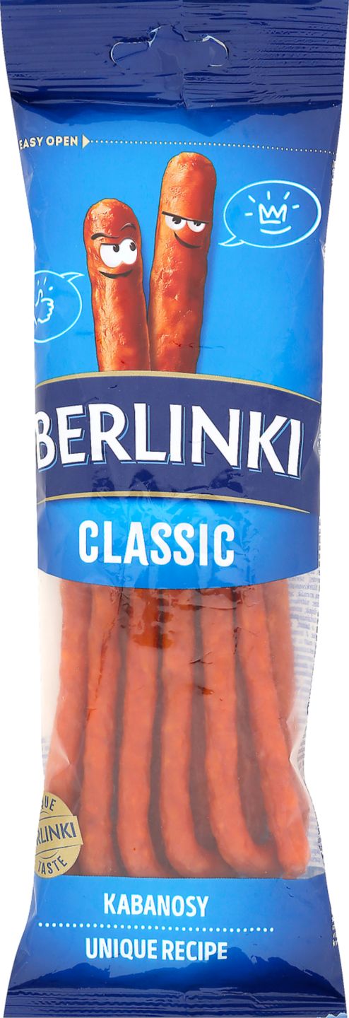 Berlinki Kabanosy classic
85 g