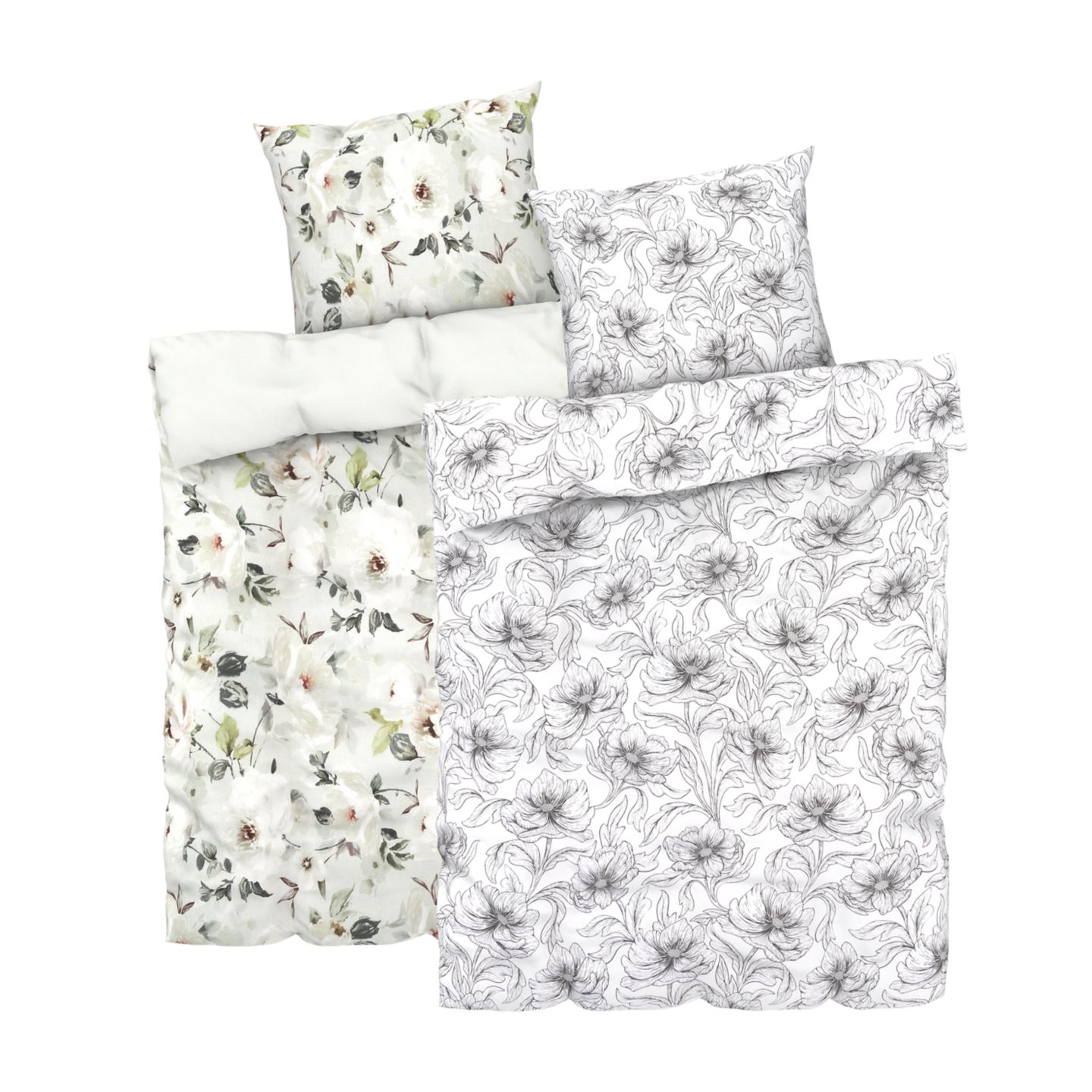 LIV&BO® Edel-Renforcé-Bettwäsche-Set ca. 155 x 220 cm