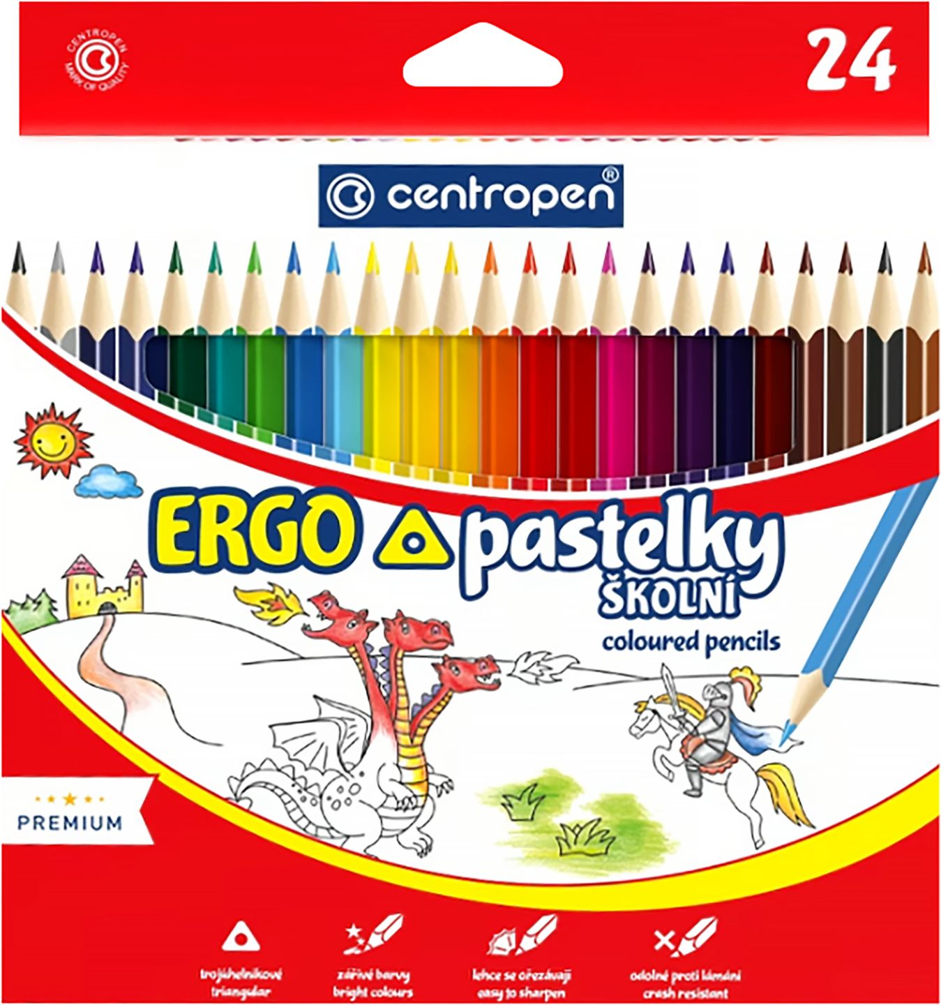 Centropen Trojhranné pastelky 24ks