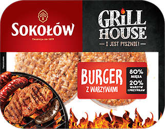 Burger wołowy z warzywami