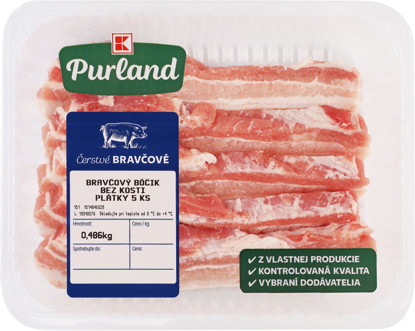 K -Purland Bravčový bôčik
plátky