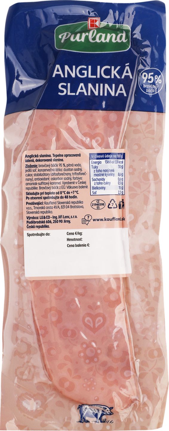 K-Purland Anglická slanina
balenie cca 300 g