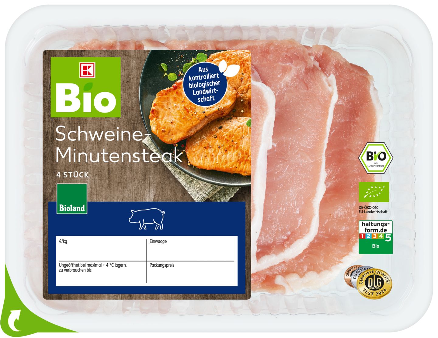 K-BIO Bioland Schweine- Minutensteak