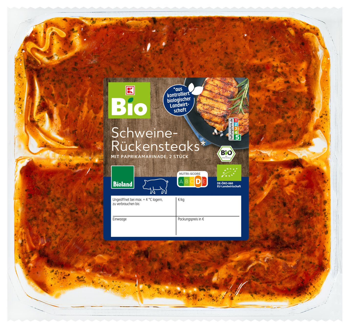 K-BIO Bioland Schweine- Nackensteaks
