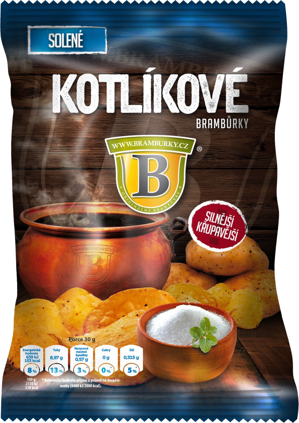 Originální brambůrky Kotlíkové lupienky