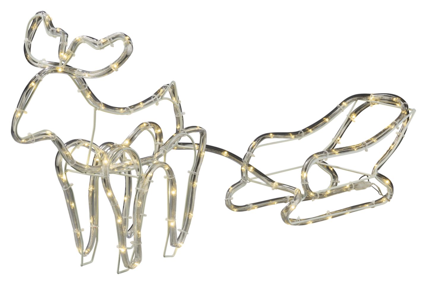 LIV&BO® 3D-Lichterschlauchfigur »Rentier und Schlitten«