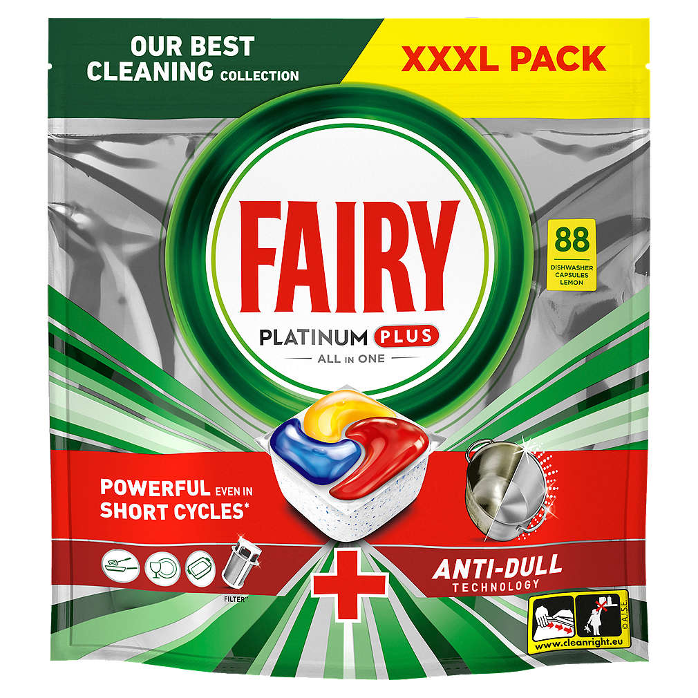 Изображение за продукта Fairy табл. за съдомиялна XXL Platinum Plus , 88 бр.