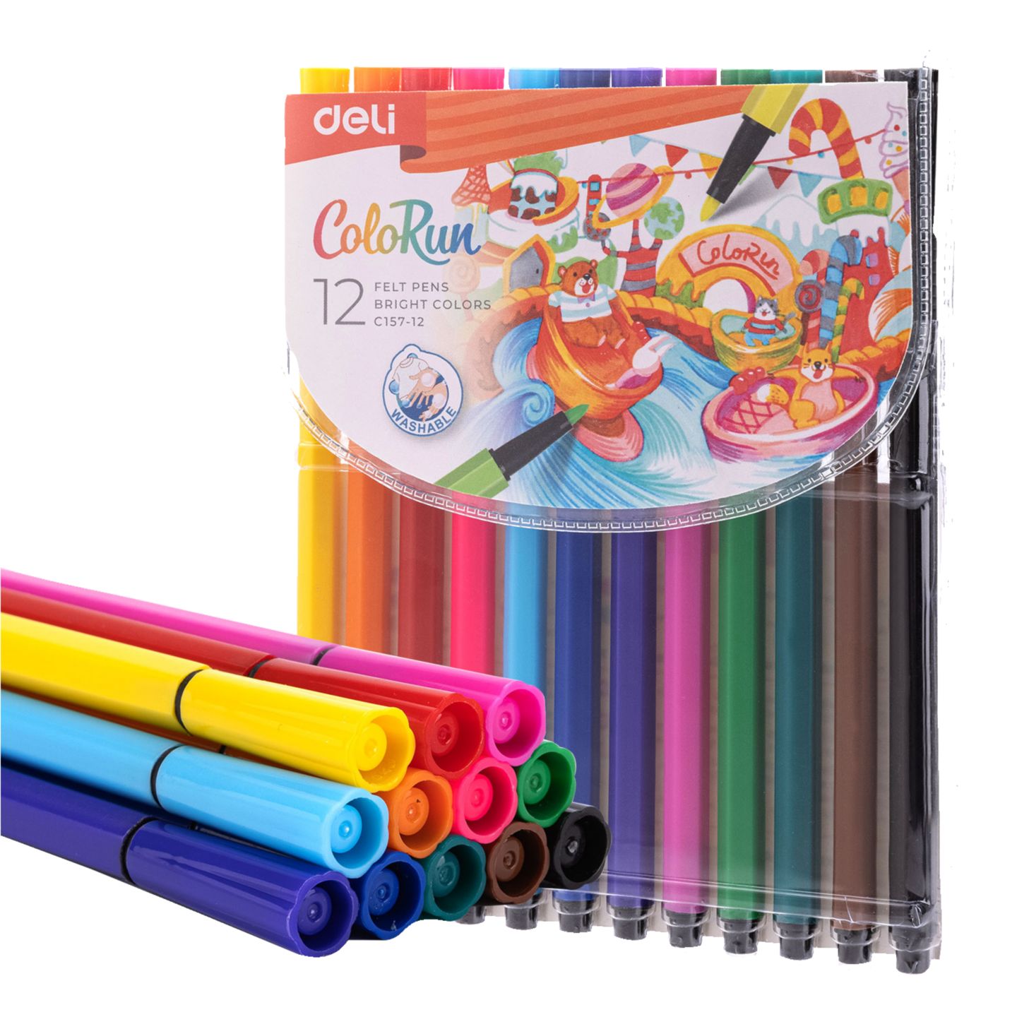 Изображение на Deli Флумастери Colorun
12 цвята