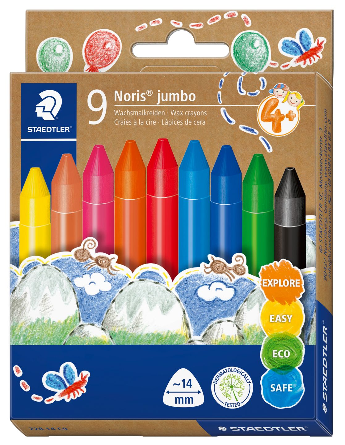 STAEDTLER Wachsmalkreide »Noris jumbo«