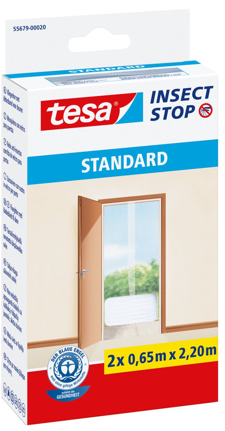TESA Fliegengitter für Türen 2 x ca. 0,65 x 2,2 m