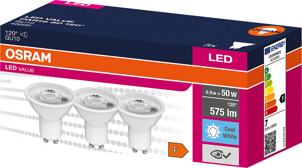 Zdjęcie oferty Osram Żarówka LED LVPAR1680120 840, 6,9W GU10