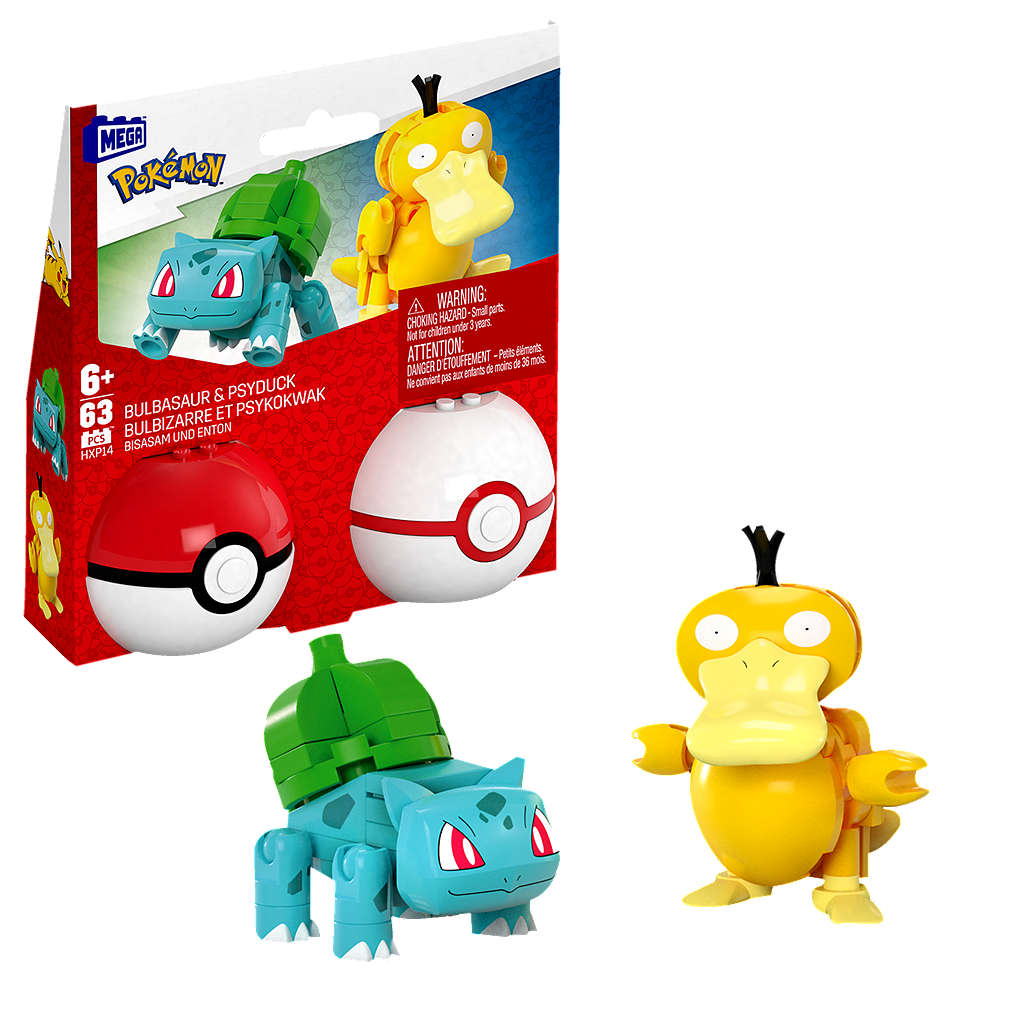 Zdjęcie oferty Klocki Mega Pokemon Bulbasaur i Psyfuck 2 figurki w zestawie