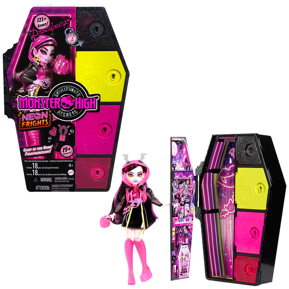 Zdjęcie oferty Monster High Lalka Straszysekrety Neon różne rodzaje